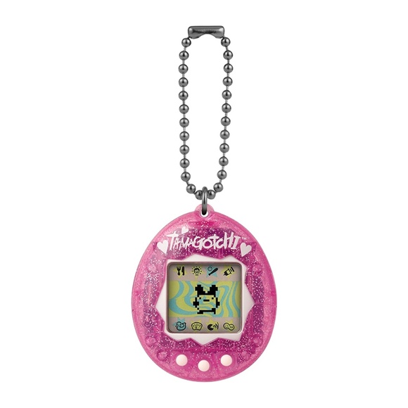 Original Tamagotchi Pink Glitter Shell Digital Virtual Pet Bandai #42882 BAI-R4 - Picture 1 of 11